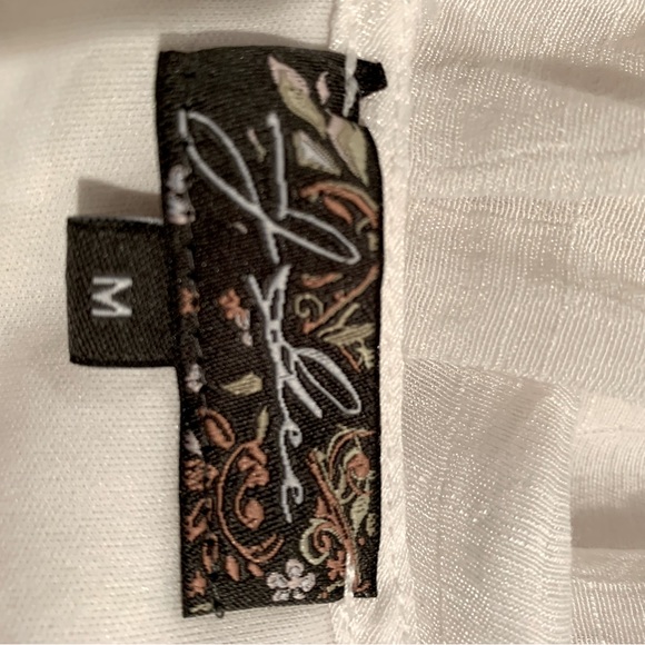 J.Gee white Prairie Dress, Slit Sleeve, lace, Size Medium - Picture 7 of 9